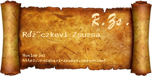 Ráczkevi Zsuzsa névjegykártya